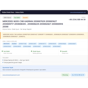 MERCEDES W205 C180 KADRAN 2059007029