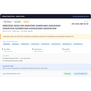 MERCEDES W204 FAR ANAHTARI 2049053404
