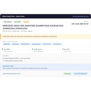 MERCEDES W204 FAR ANAHTARI A2049053504