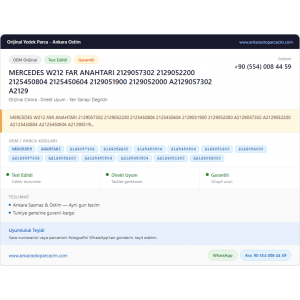 MERCEDES W212 FAR ANAHTARI 2129057302