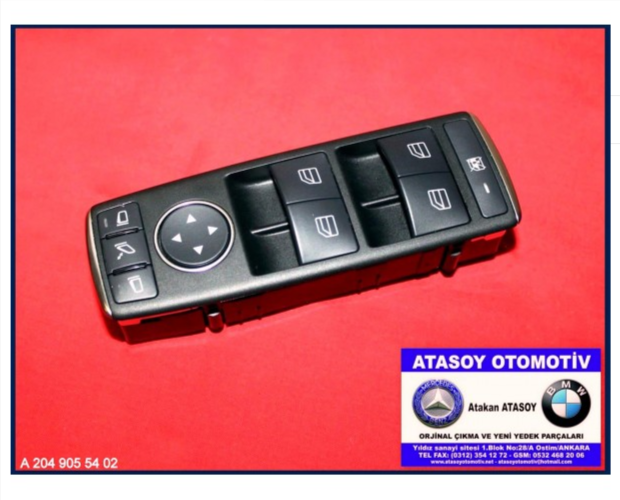 MERCEDES W204 CAM AÇMA DÜĞMESİ MERCEDES W204 CAM AÇMA DÜĞMESİ