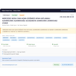 MERCEDES W204 CAM AÇMA DÜĞMESİ MERCEDES W204 CAM AÇMA DÜĞMESİ