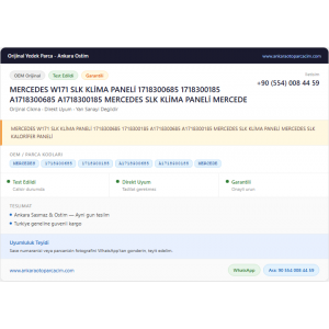 MERCEDES W171 SLK KLİMA PANELİ