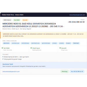 MERCEDES W203 EL GAZI KOLU