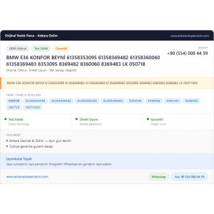 BMW E36 KONFOR BEYNİ 61358353095