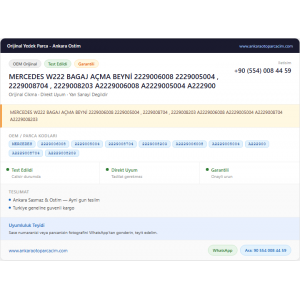 MERCEDES W222 BAGAJ AÇMA BEYNİ
