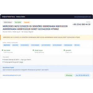 MERCEDES W212 E250CDI ISI SENSÖRÜ MERCEDES W212 E250CDI ISI SENSÖRÜ