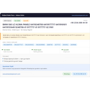 BMW E60 LCI KLİMA PANELİ BMW E60 LCI KLİMA PANELİ
