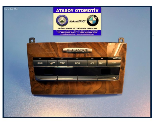 MERCEDES W212 KLİMA PANELİ 5HB011416-67 MERCEDES W212 KLİMA PANELİ 5HB011416-67