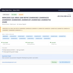 MERCEDES GLK ARKA SAM BEYNİ MERCEDES GLK ARKA SAM BEYNİ