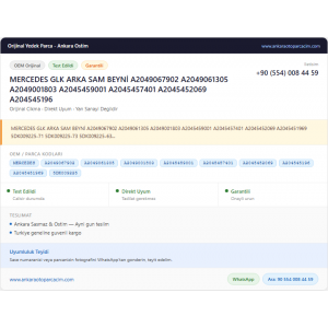 MERCEDES GLK ARKA SAM BEYNİ MERCEDES GLK ARKA SAM BEYNİ
