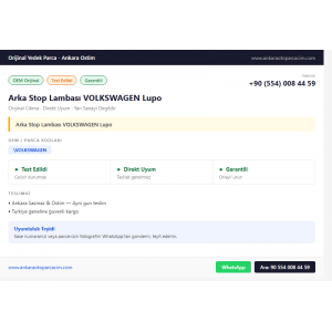 Arka Stop Lambası VOLKSWAGEN Lupo Arka Stop Lambası VOLKSWAGEN Lupo