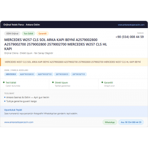 MERCEDES W257 CLS SOL ARKA MERCEDES W257 CLS SOL ARKA