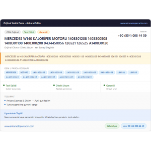 MERCEDES W140 KALORİFER MOTORU 1408301208