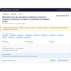 MERCEDES W222 ÖN SAM BEYNİ MERCEDES W222 ÖN SAM BEYNİ