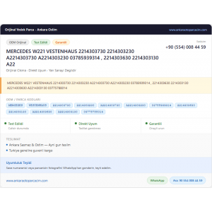 MERCEDES W221 VESTENHAUS 2214303730 2214303230 MERCEDES W221 VESTENHAUS 2214303730 2214303230