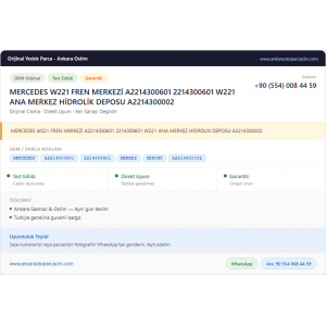 MERCEDES W221 FREN MERKEZİ A2214300601 MERCEDES W221 FREN MERKEZİ A2214300601