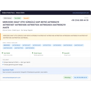 MERCEDES W447 VİTO SÜRGÜLÜ KAPI
