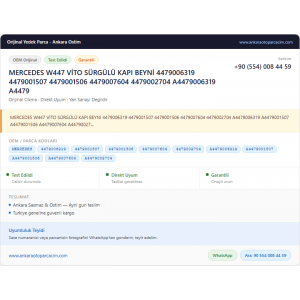 MERCEDES W447 VİTO SÜRGÜLÜ KAPI