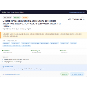 MERCEDES W205 DİREKSİYON AÇI SENSÖRÜ