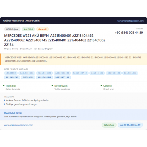MERCEDES W221 AKÜ BEYNİ A2215400401
