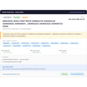 MERCEDES W206 START BEYNİ 2069002720 MERCEDES W206 START BEYNİ 2069002720