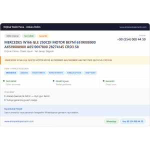MERCEDES W166 GLE 250CDI MOTOR