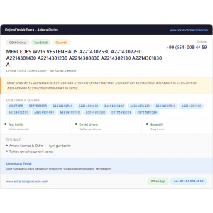 MERCEDES W216 VESTENHAUS A2214302530 A2214302230