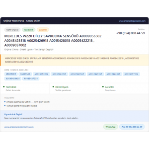 MERCEDES W220 DİKEY SAVRULMA SENSÖRÜ MERCEDES W220 DİKEY SAVRULMA SENSÖRÜ