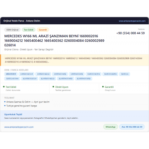 MERCEDES W166 ML ARAZİ ŞANZIMAN