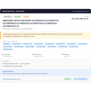 MERCEDES W238 SAM BEYNİ A2139006736 MERCEDES W238 SAM BEYNİ A2139006736