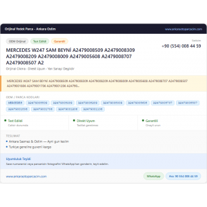 MERCEDES W247 SAM BEYNİ A2479008509 MERCEDES W247 SAM BEYNİ A2479008509