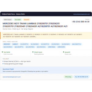 MERCEDES W211 TAVAN LAMBASI 2118208701 MERCEDES W211 TAVAN LAMBASI 2118208701