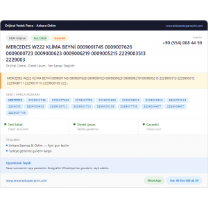 MERCEDES W222 KLİMA BEYNİ 0009001745 MERCEDES W222 KLİMA BEYNİ 0009001745