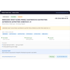 MERCEDES W447 KLİMA PANELİ A4479005518