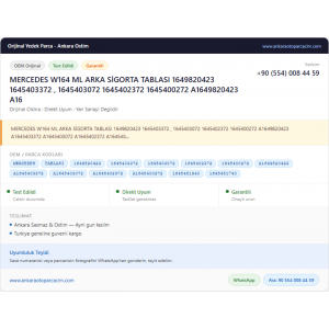 MERCEDES W164 ML ARKA SİGORTA