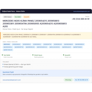 MERCEDES W205 KLİMA PANELİ 2059054215 MERCEDES W205 KLİMA PANELİ 2059054215