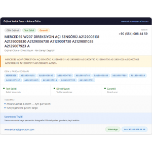 MERCEDES W207 DİREKSİYON AÇI SENSÖRÜ