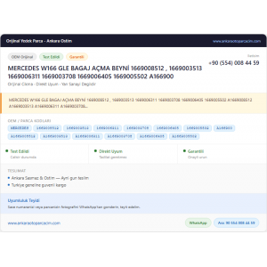 MERCEDES W166 GLE BAGAJ AÇMA