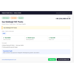 Gaz Kelebeği FIAT Punto Gaz Kelebeği FIAT Punto