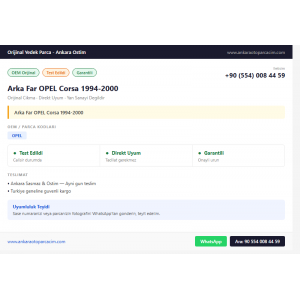 Arka Far OPEL Corsa 1994-2000