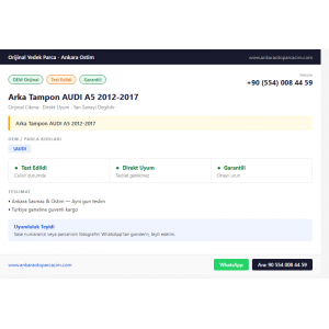 Arka Tampon AUDI A5 2012-2017 Arka Tampon AUDI A5 2012-2017