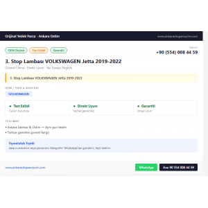 3. Stop Lambası VOLKSWAGEN Jetta 2019-2022 3. Stop Lambası VOLKSWAGEN Jetta 2019-2022