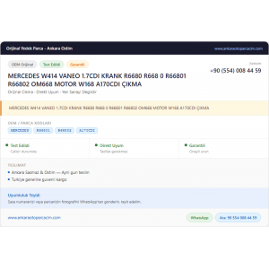 MERCEDES W414 VANEO 1.7CDI KRANK MERCEDES W414 VANEO 1.7CDI KRANK
