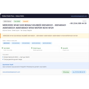 MERCEDES W140 S320 BOGAZ KELEBEĞİ