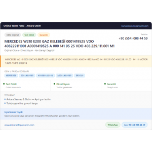 MERCEDES W210 E200 GAZ KELEBEĞİ MERCEDES W210 E200 GAZ KELEBEĞİ