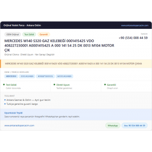 MERCEDES W140 S320 GAZ KELEBEĞİ