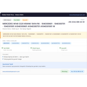 MERCEDES W140 S320 KRANK 10414 MERCEDES W140 S320 KRANK 10414