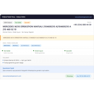 MERCEDES W210 DİREKSİYON MAFSALI 2104600210