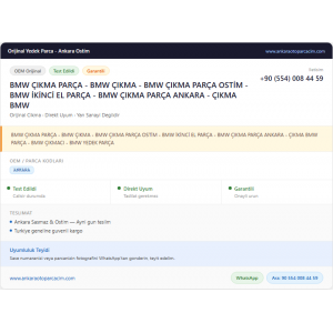 BMW ÇIKMA PARÇA - BMW BMW ÇIKMA PARÇA - BMW